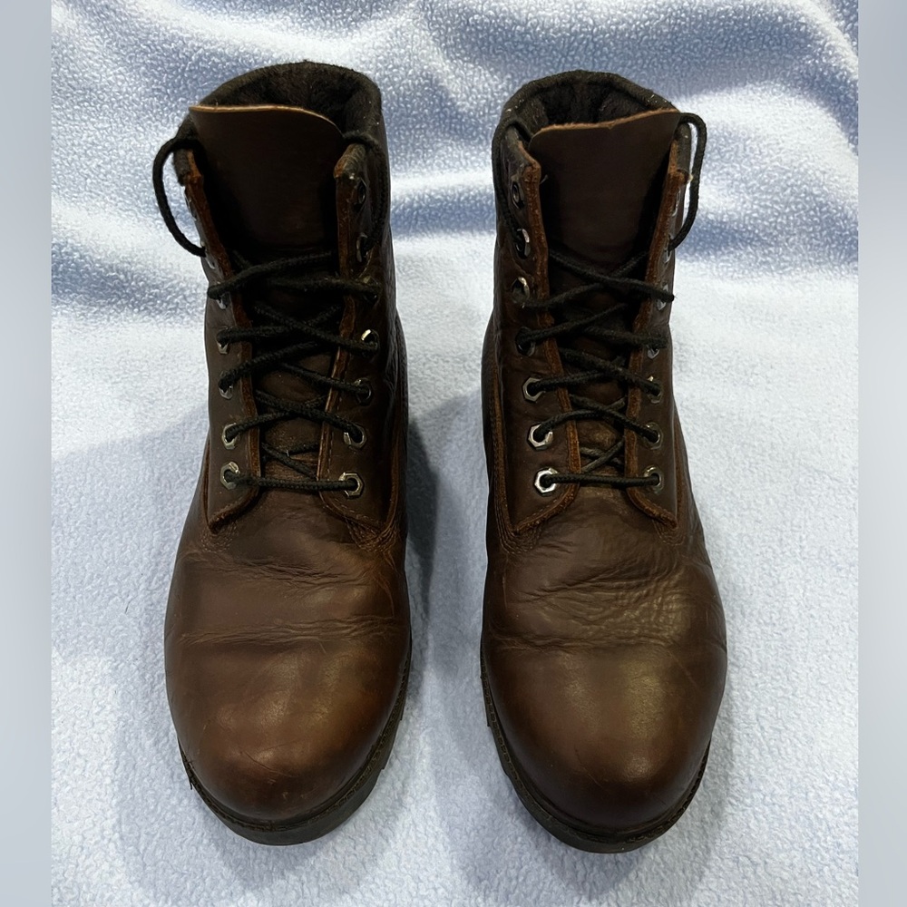 Timberland 22095 1140 Mens Leather Boots, Dark Brown, Oil Resistant Soles, Sz 9M